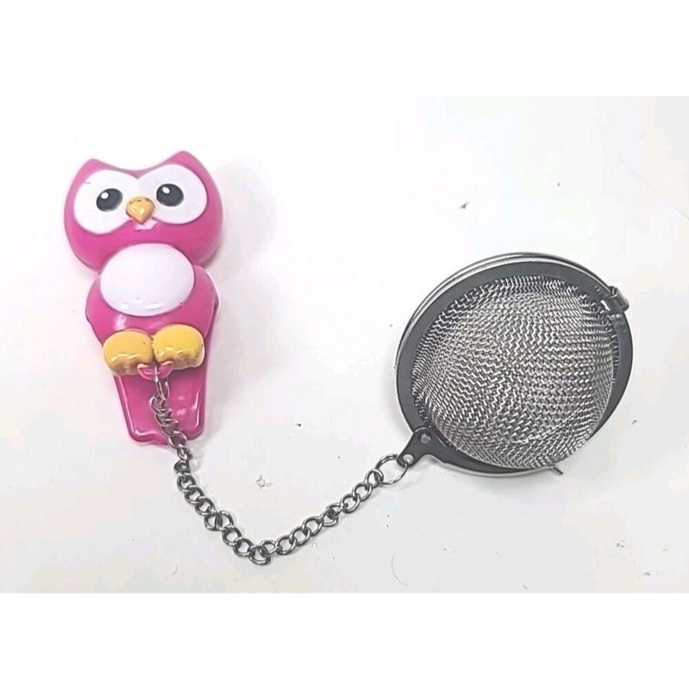 Joie Pink Owl Tea Infuser That Sits On Mug